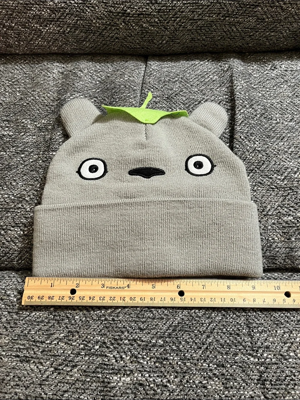 My Neighbor Totoro plush beanie with Leaf Accent